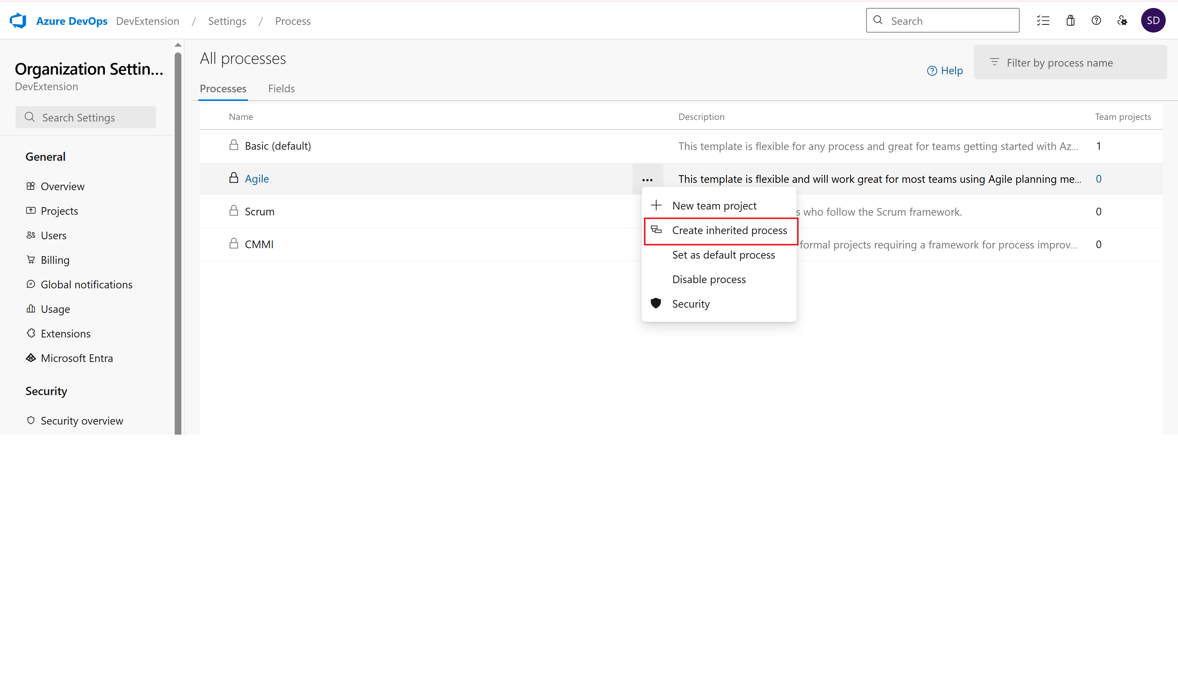 Create Inherited Process